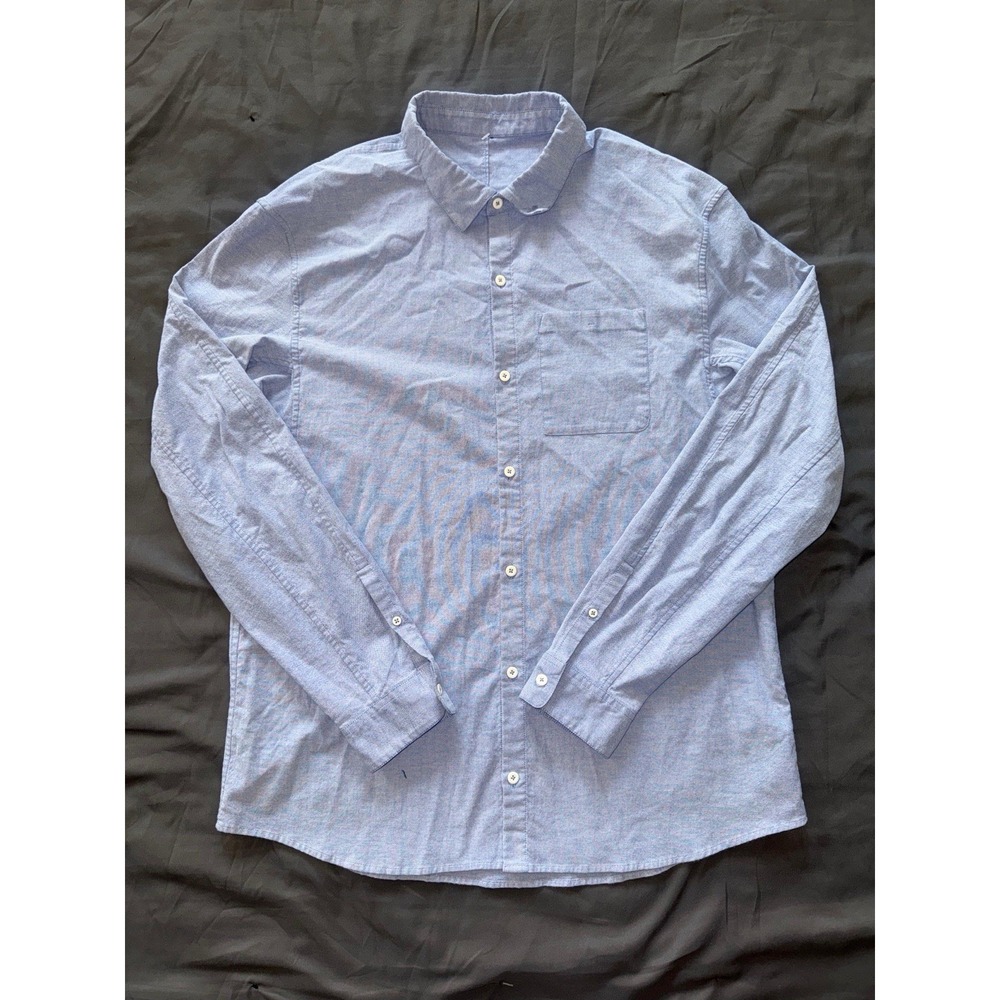 Lululemon Men's Shirt Blue Commission L/S Button Down‎ Chambray Size Large